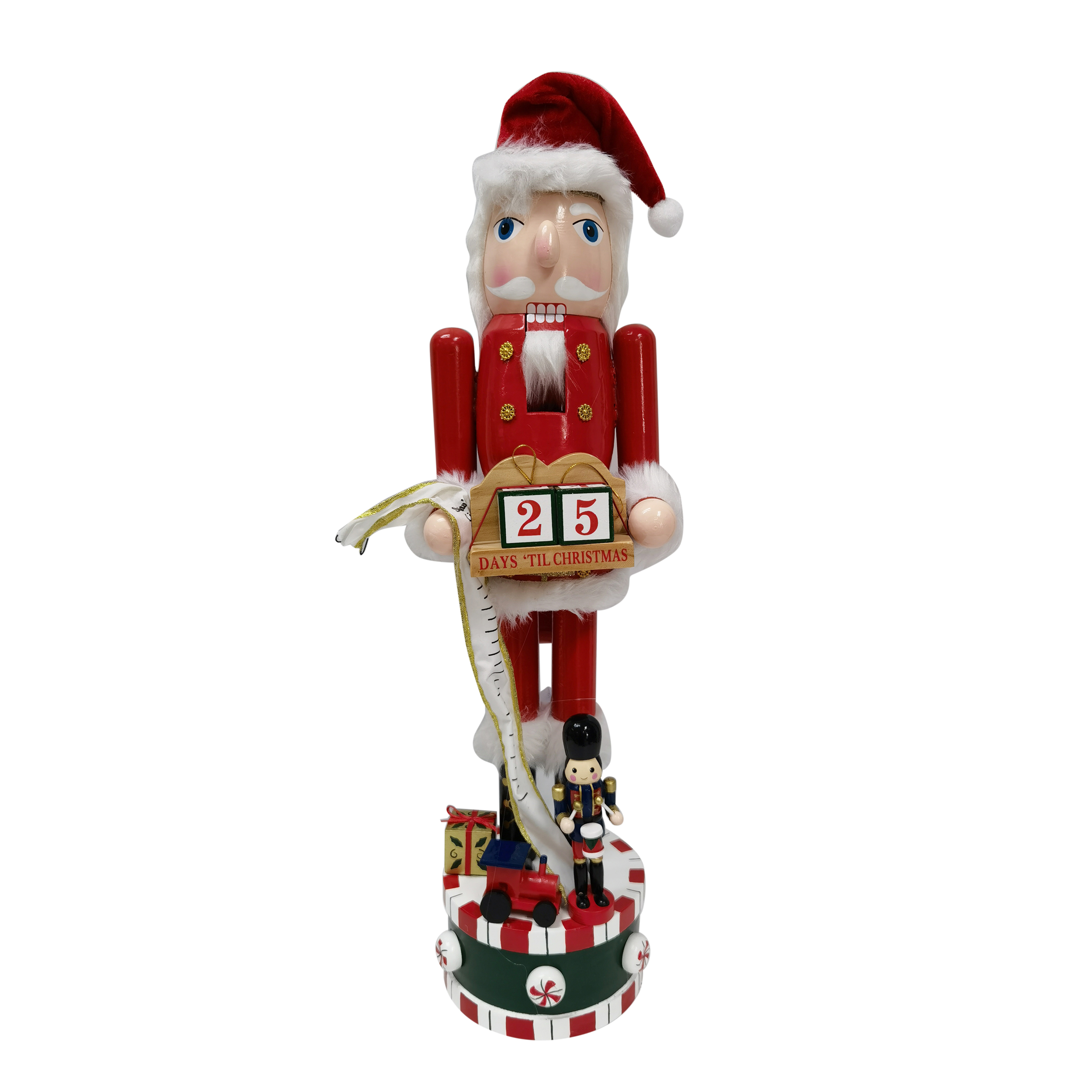 15IN Santa Calendar Nutcracker 