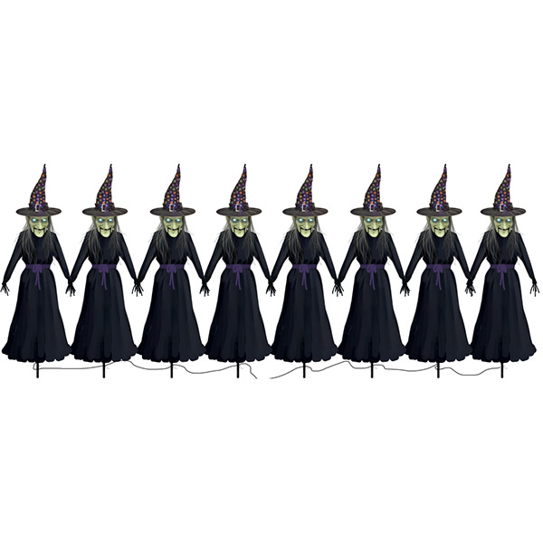 8sets Halloween Light Up Pathway Markers,Sound Control ,Music (KD)
