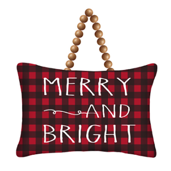 Pillow w/Bead Ornament